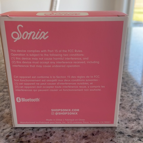 Sonix Bluetooth speaker. Brand new in box, never used. Pink. - Picture 7 of 7